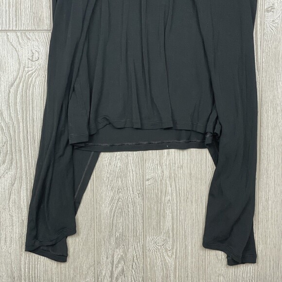 CABI Solid Black Sleeveless Faux Wrap Stretch Rayon Knit‎ Dress Womens Sz Medium - Picture 5 of 8